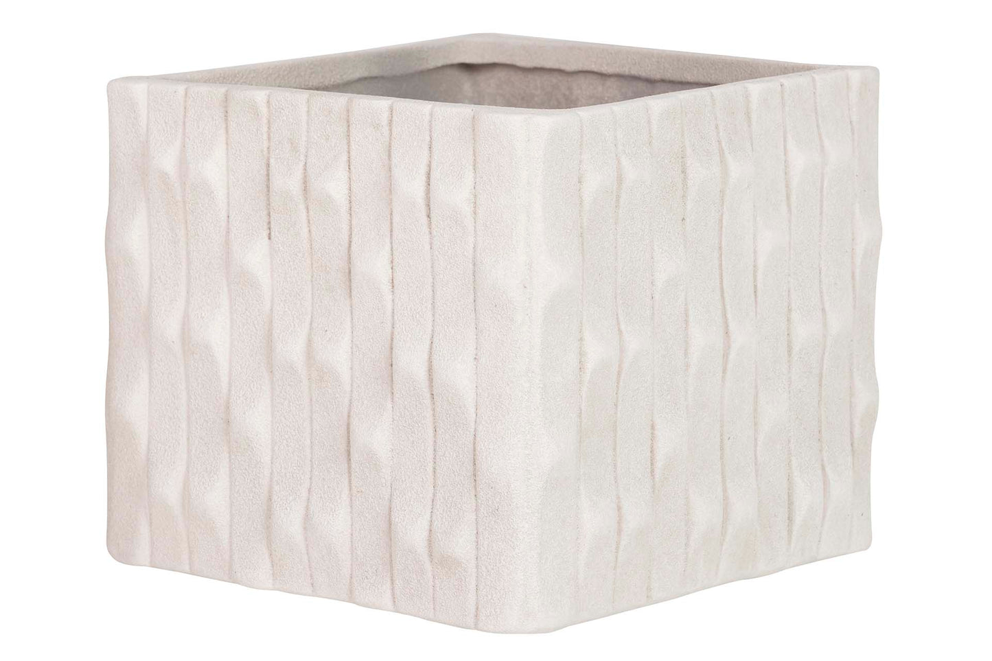 MACETERO CERAMICA BEIGE 24x24x20 CM Ref. 168871