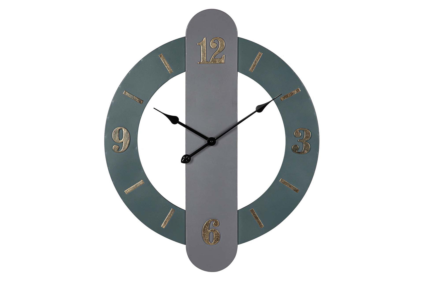 RELOJ PARED METAL GRIS DORADO 59x4x71 CM Ref. 175378