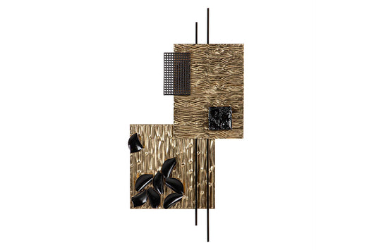 ADORNO PARED METAL DORADO NEGRO 63x5x126 CM Ref. 175384