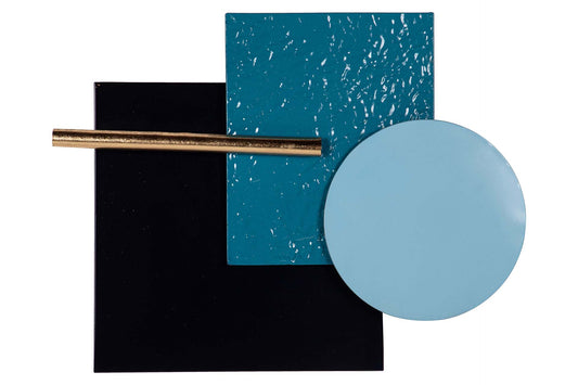 ADORNO PARED METAL AZUL NEGRO 74x6x58 CM Ref. 175386