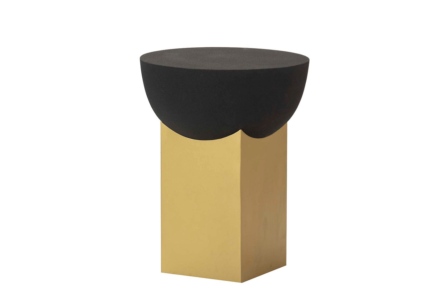 MESA AUXILIAR METAL DORADO NEGRO AMALA 46x46x59 CM Ref. 247087