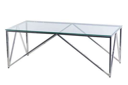 MESA CENTRO ACERO INOXIDABLE PLATEADO 120x60x45 CM Ref. 287010