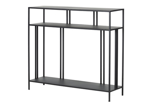 CONSOLA METAL NEGRO 100x30x90 CM Ref. 309049