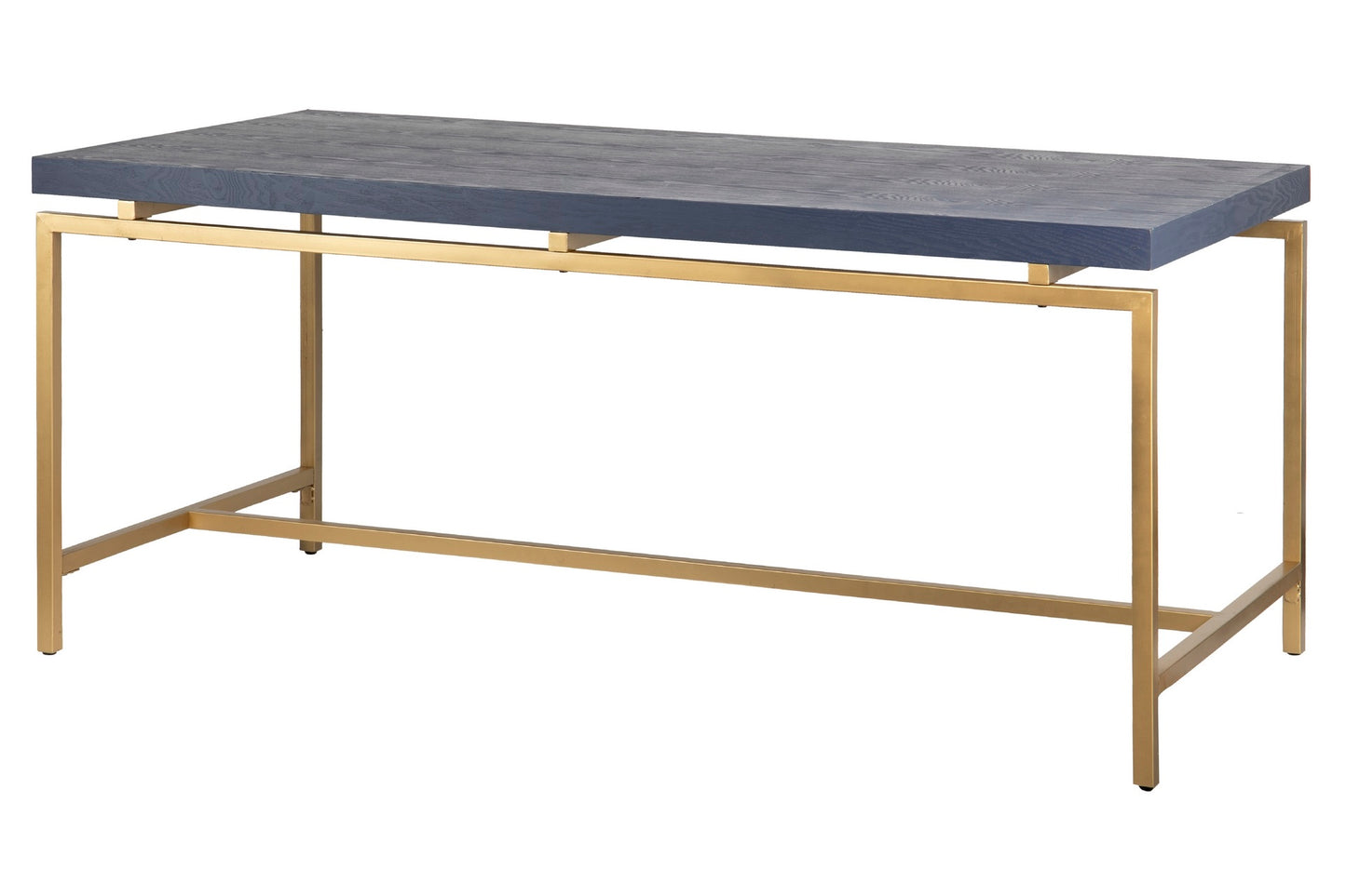 MESA COMEDOR MADERA-METAL AZUL-DORADO 180x90x80 CM Ref. 411059