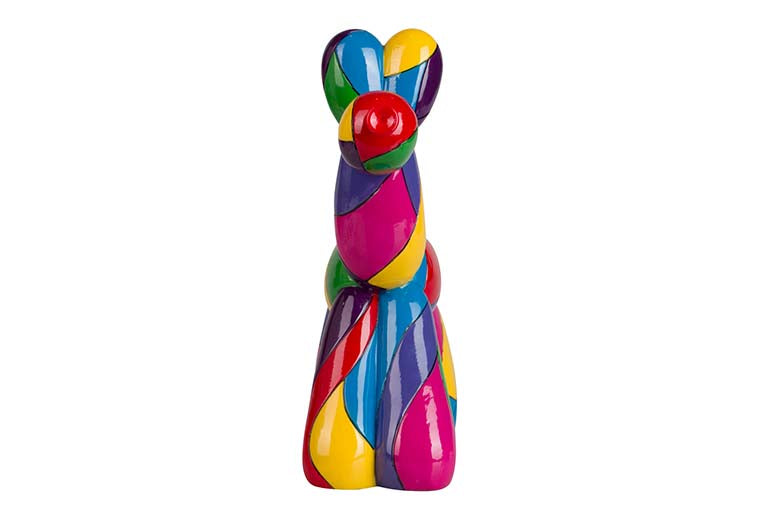 FIGURA PERRO GLOBO RESINA POP ART 28x10x28 CM Ref. 567562