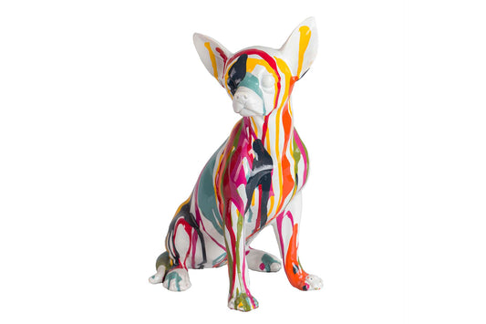 FIGURA PERRO CHIHUAHUA RESINA 15x13x26 CM Ref. 567563