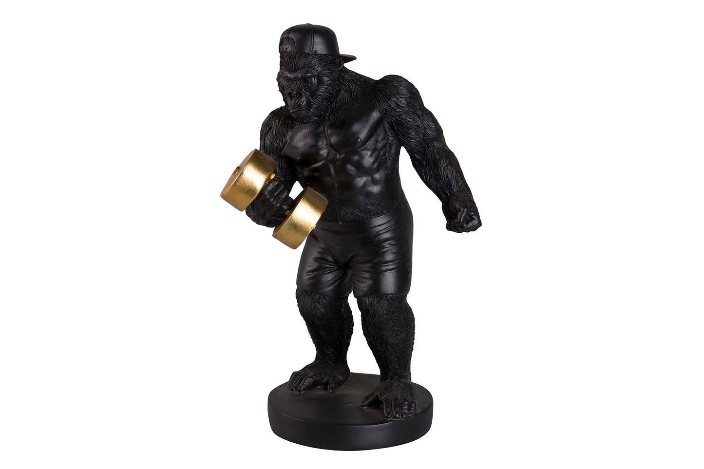 FIGURA KINGKONG PESAS RESINA NEGRA 18x15x30 CM Ref. 567600