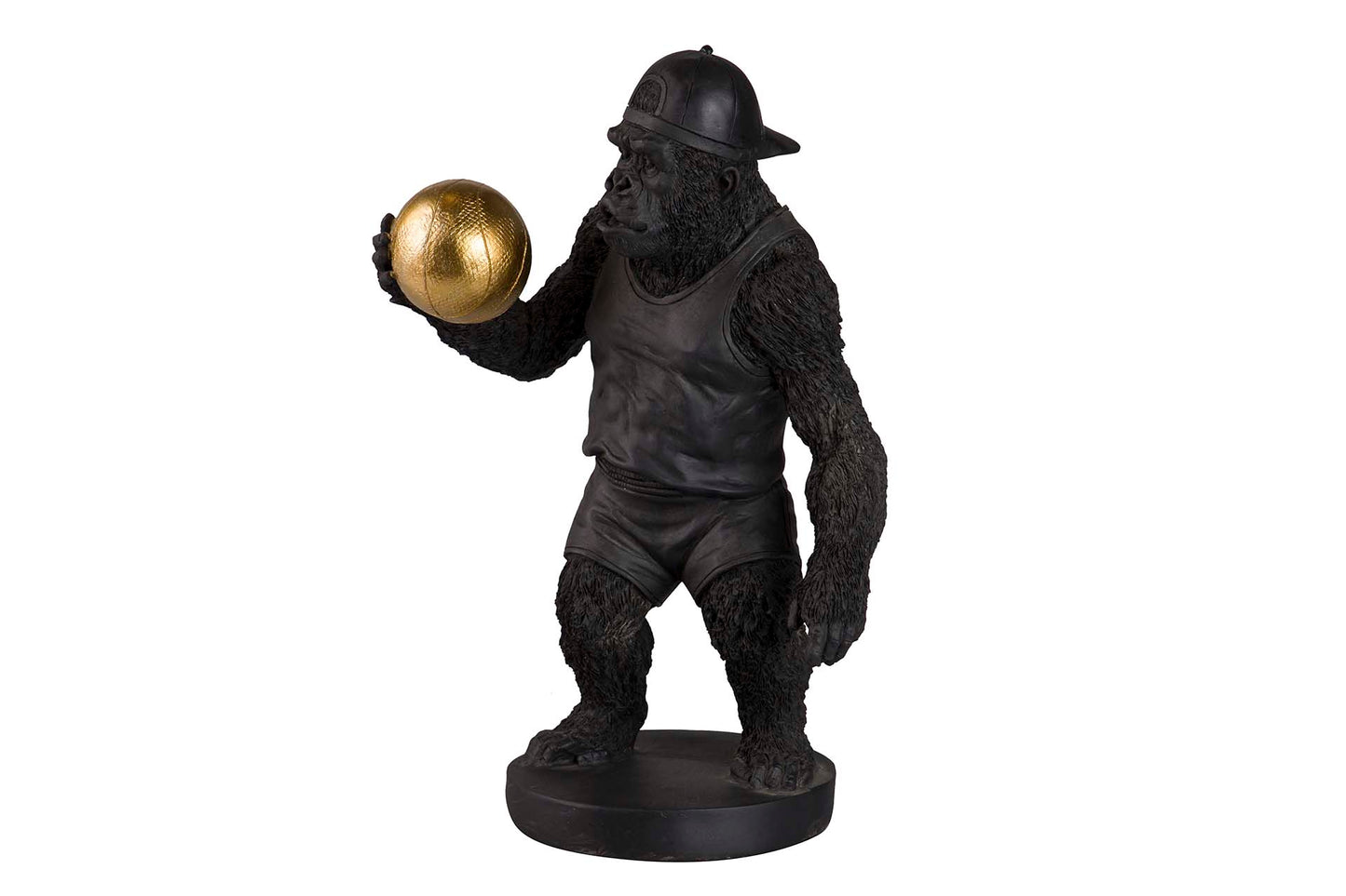 FIGURA KINGKONG BASKET RESINA NEGRA 23x15x34 CM Ref. 567602