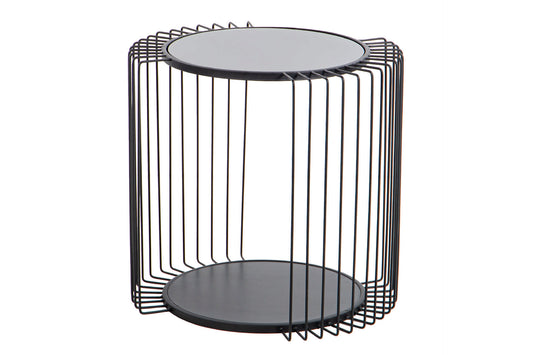 MESA AUXILIAR METAL CRISTAL LOHJA 50x50x48 CM Ref. 628164