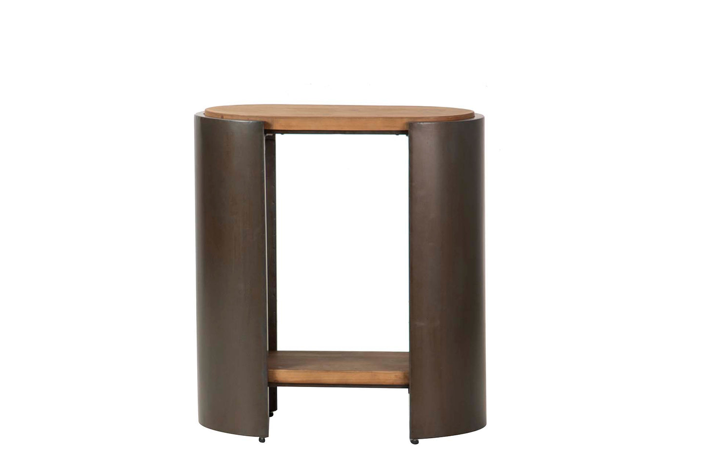 MESITA MADERA METAL MARRON NEGRO 62x34x71 CM Ref. 665034