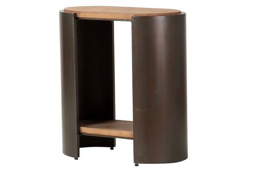 MESITA MADERA METAL MARRON NEGRO 62x34x71 CM Ref. 665034