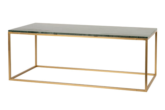 MESA CENTRO MARMOL METAL DORADO VERDE 120x60x45CM Ref. 805074