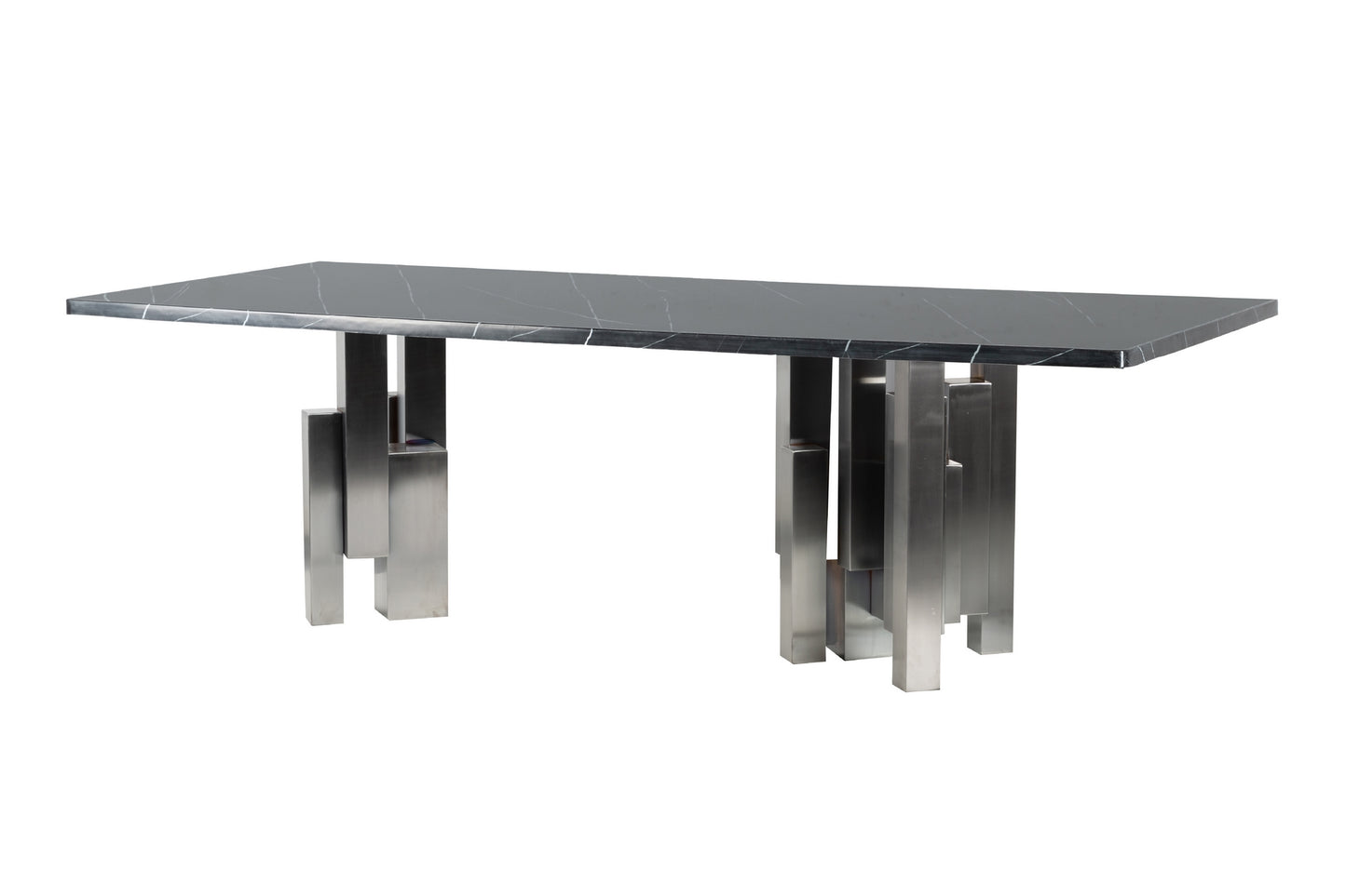 MESA COMEDOR INOX / MARMOL KULWIN 250x110x78 CM Ref. 908045