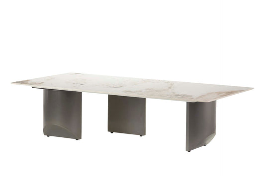 MESA CENTRO MARMOL SINT. KASGAR 140x70x35 CM Ref. 908054