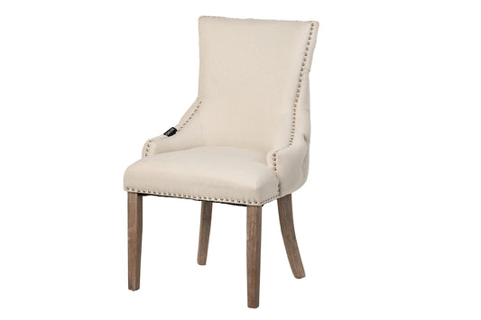 SILLA LINO CAPITONE BEIGE RICHMOND 63x63x98 CM Ref. 914022