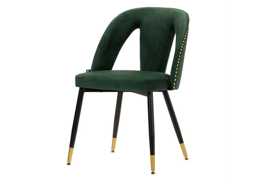 PACK DE DOS SILLAS VELVET VERDE STOWE 49x54x78 CM - Min.2 uds Ref. 914039