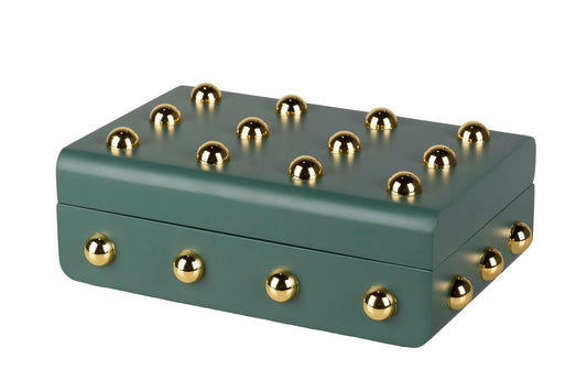 CAJA MDF ZINC TACHUELAS VERDE 24x16x8 CM Ref. 918163