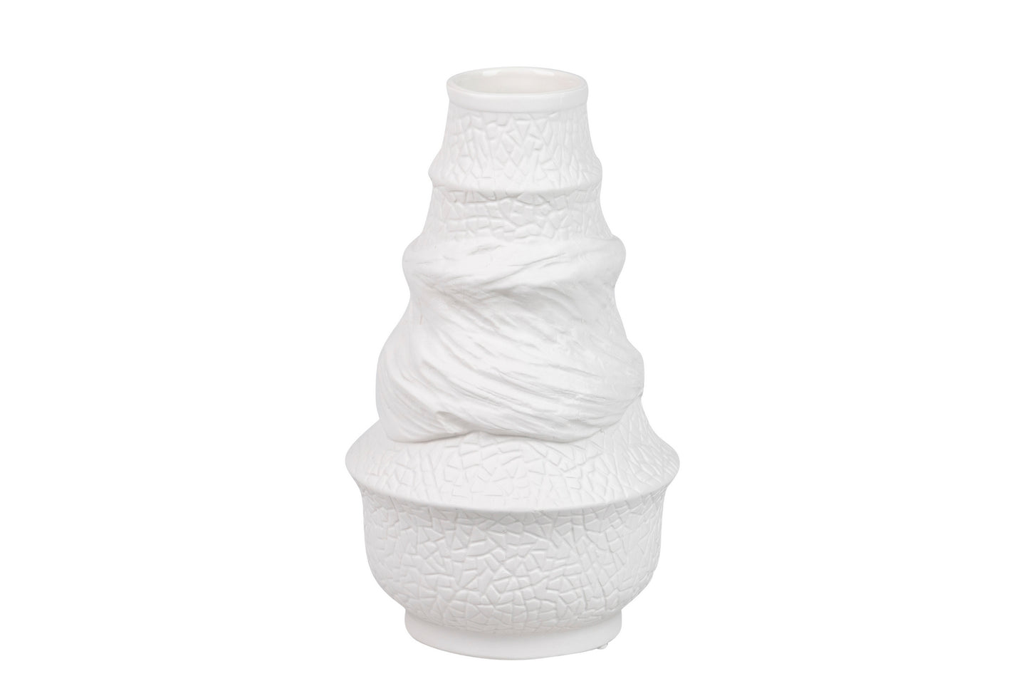 FLORERO CERAMICA BLANCO ITACA 35x14x39 CM Ref. 939011