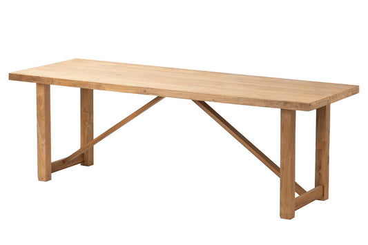 MESA COMEDOR MADERA NATURAL 220x80x75 CM Ref. 940039