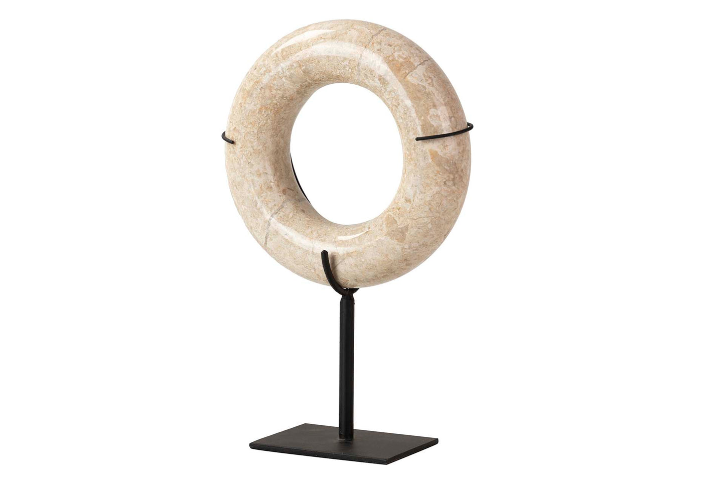 FIGURA DECORATIVA CIRCULO BLANCO 18x8x28 CM Ref. 940177