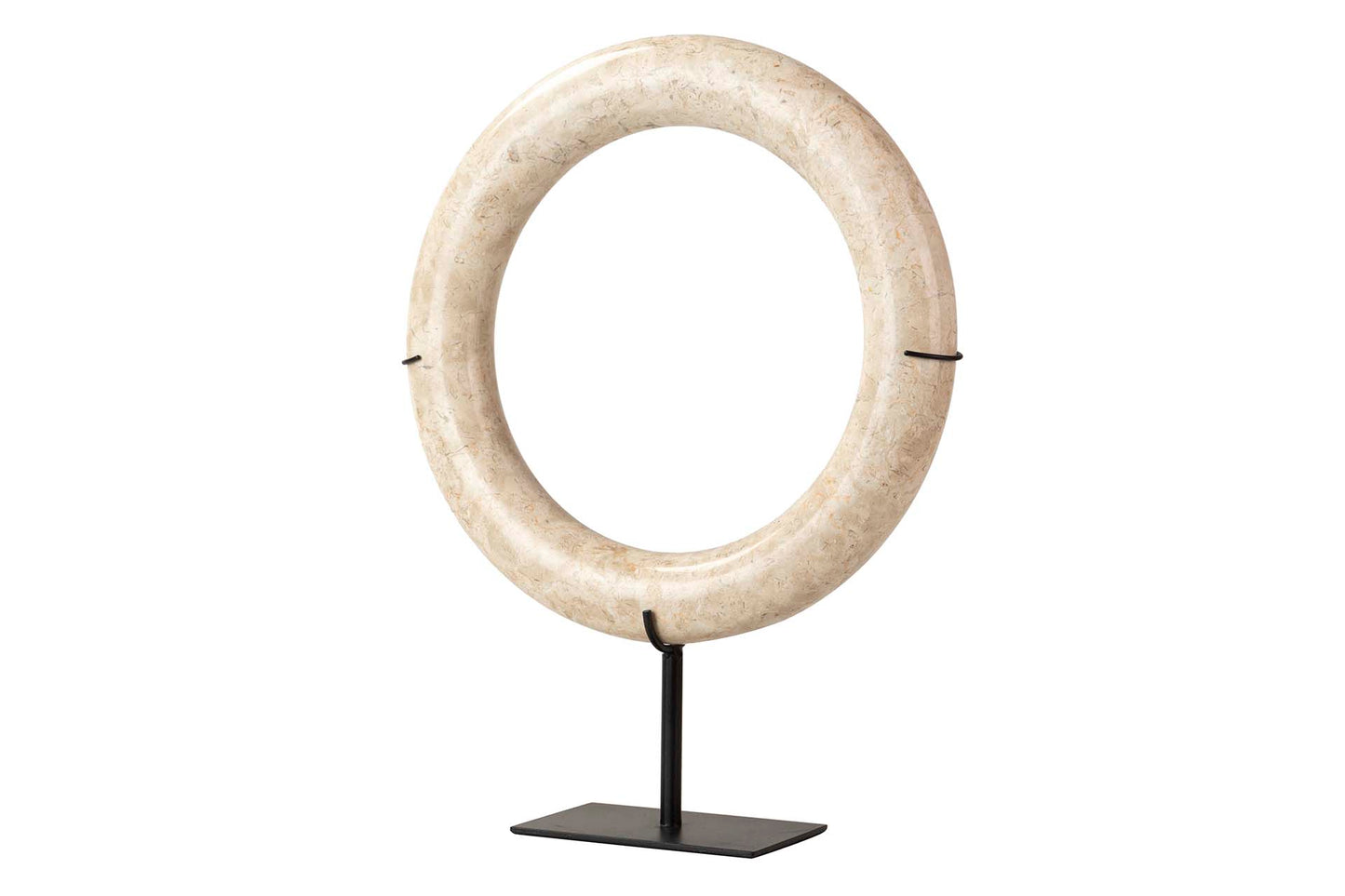 FIGURA DECORATIVA CIRCULO BLANCO 36x10x46 CM Ref. 940179