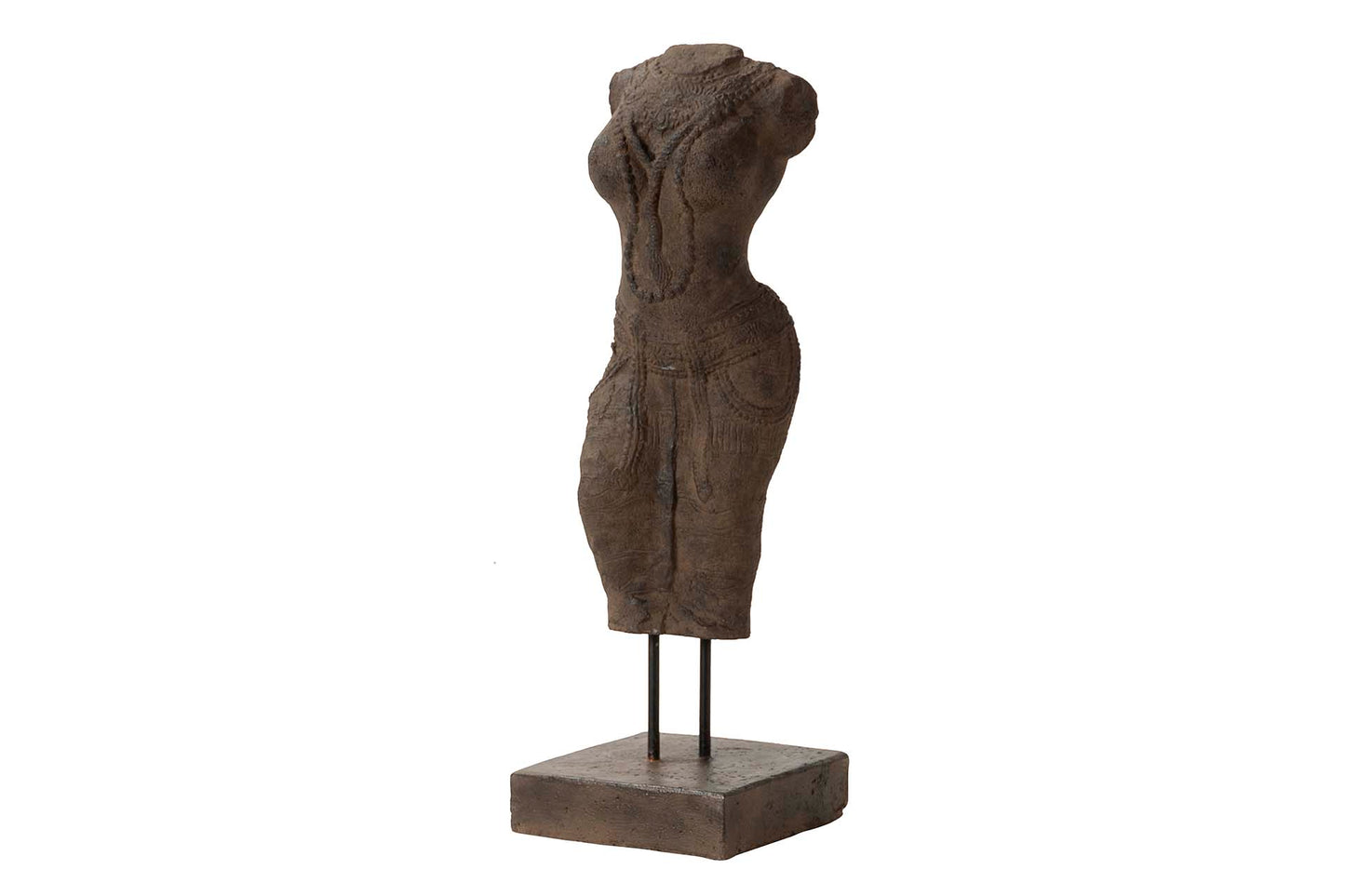 FIGURA TORSO MUJER PIEDRA MARRON 20x20x60 CM Ref. 940261