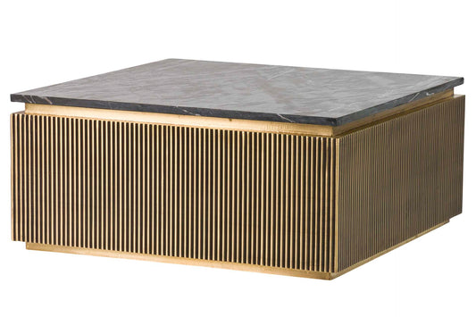 MESA CENTRO PIEDRA METAL MDF LUMINA 90x90x40 CM