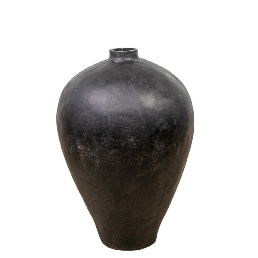 JARRON CERAMICA NEGRO Referencia: 47-258 40x40x65 cms