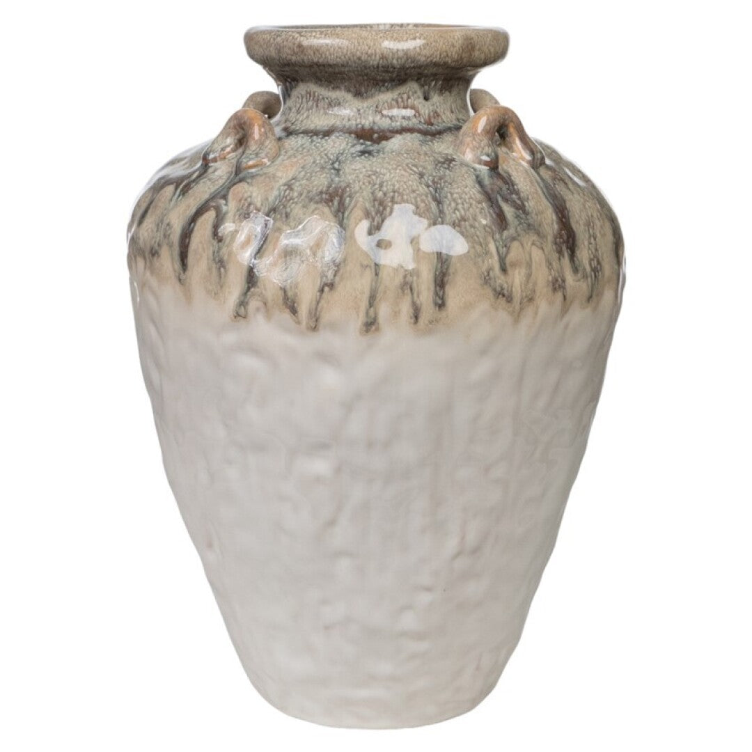 JARRON ASAS PORCELANA BEIGE Referencia: 2-57 42x42x53 cms