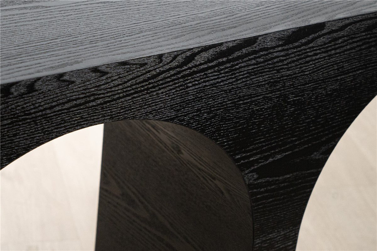 CONSOLA NEGRA MADERA ABETO Referencia: 8-7 38x115x80 cms