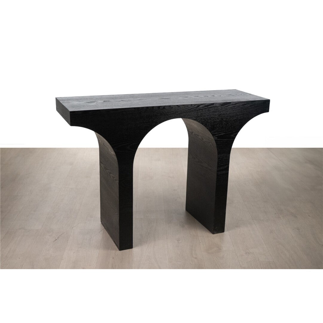 CONSOLA NEGRA MADERA ABETO Referencia: 8-7 38x115x80 cms